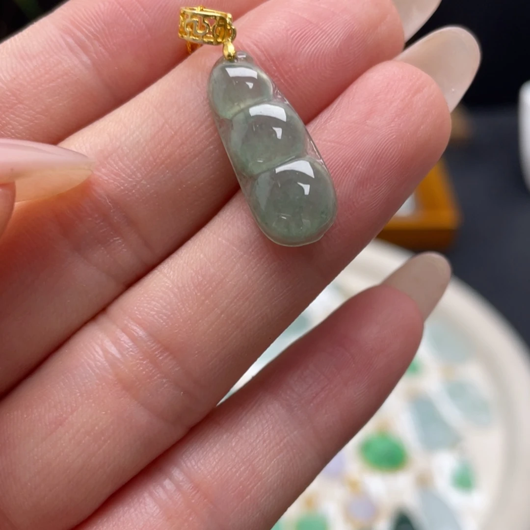 翡翠银S925镶嵌吊坠(不含链)