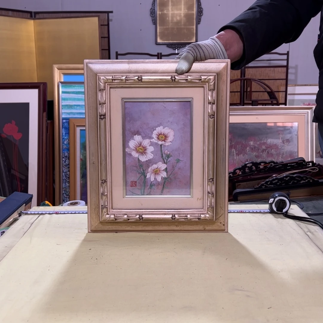 绘画乱*师屏风框画茶空间设计