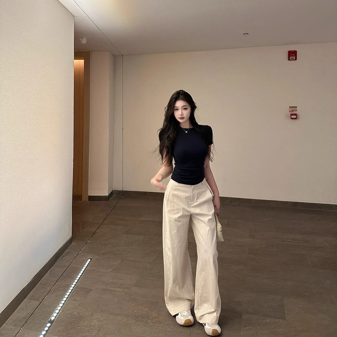“早八实穿主义”打工人秒出门不费力裤子神搭配收胯显腿长休闲裤