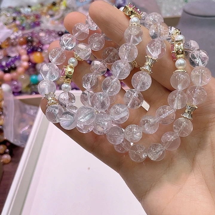 水晶手链未镶嵌313粉阿塞