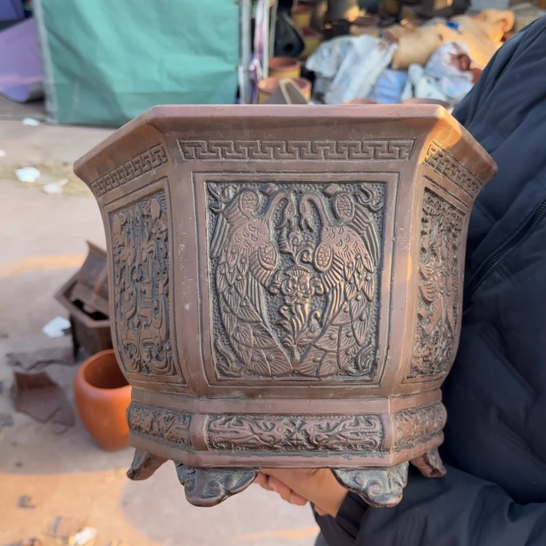 紫砂花盆口径26.22口径