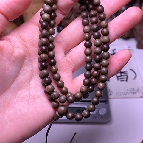 檀香木手串/手链檀香阴沉0.6/108多圈顺纹