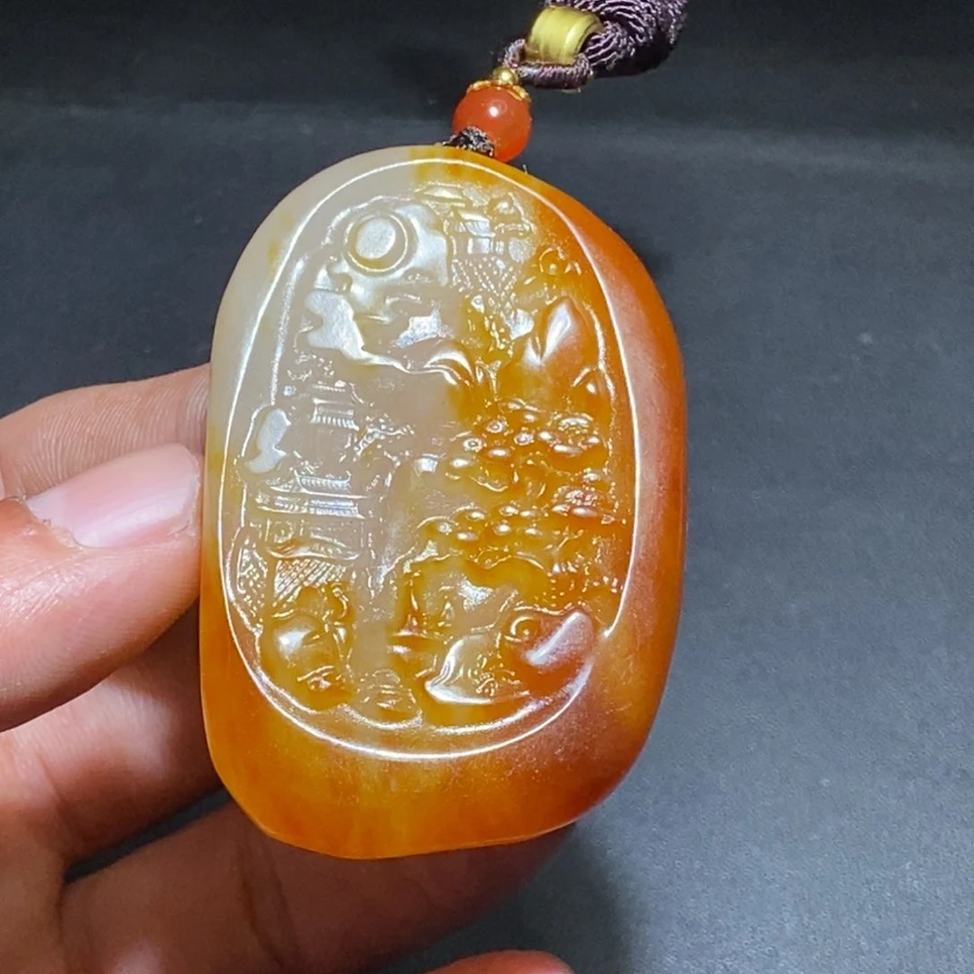 和田玉未镶嵌颈饰D