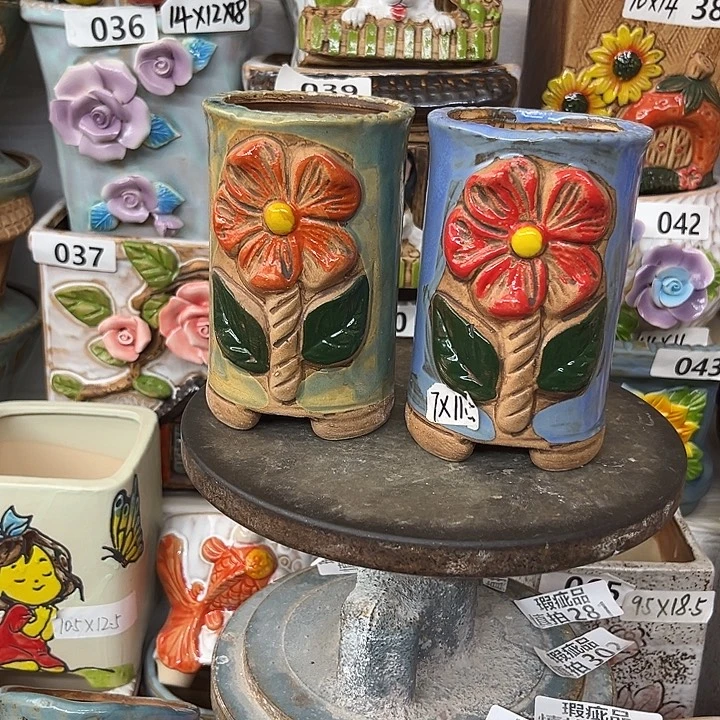 粗陶材质多肉花盆