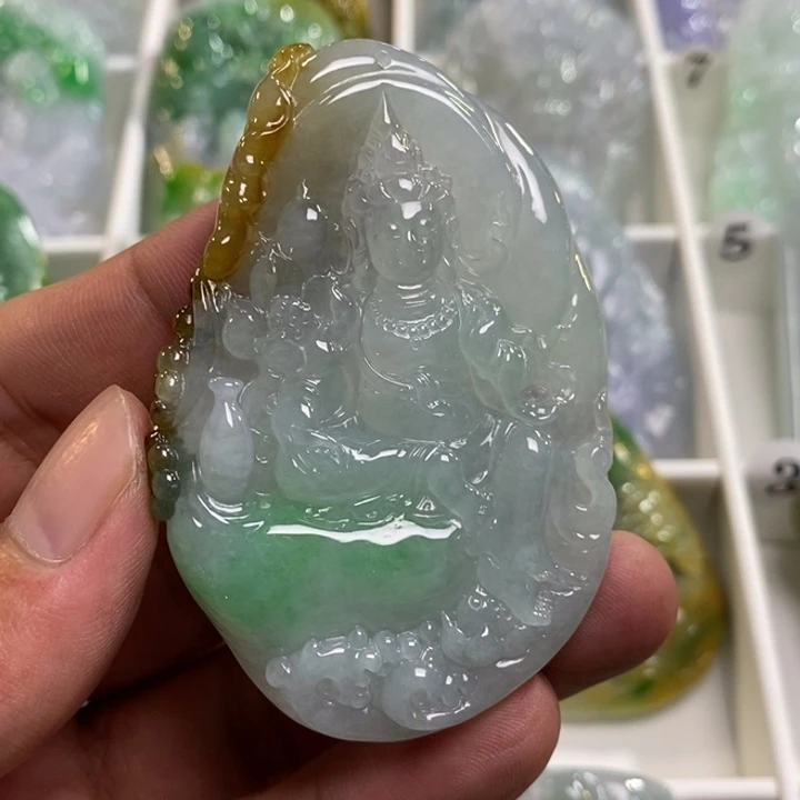 颈饰未镶嵌翡翠原****：观音