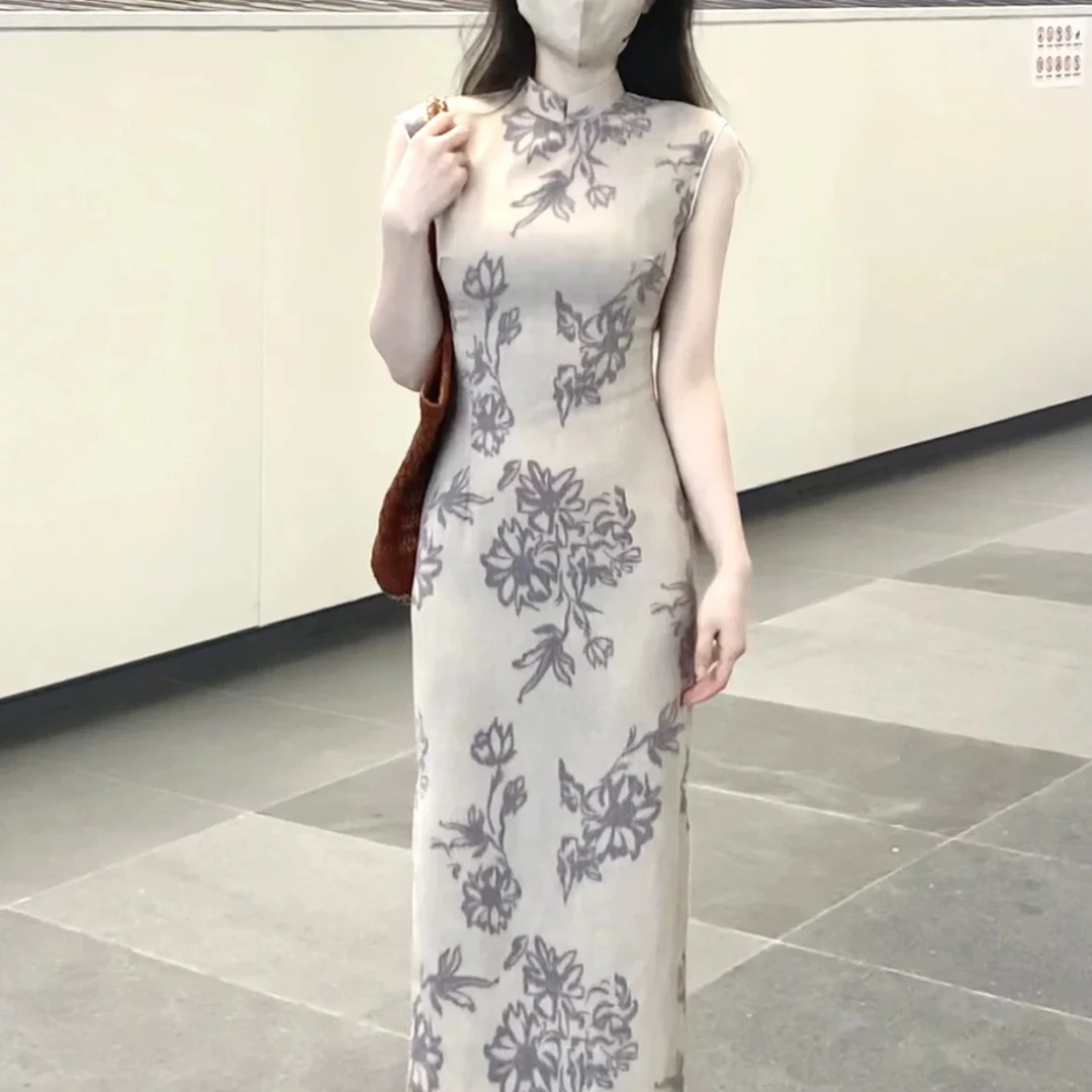 她来了复古馆古朴清雅旗袍改良显瘦气质新中式国风复古连衣裙秋