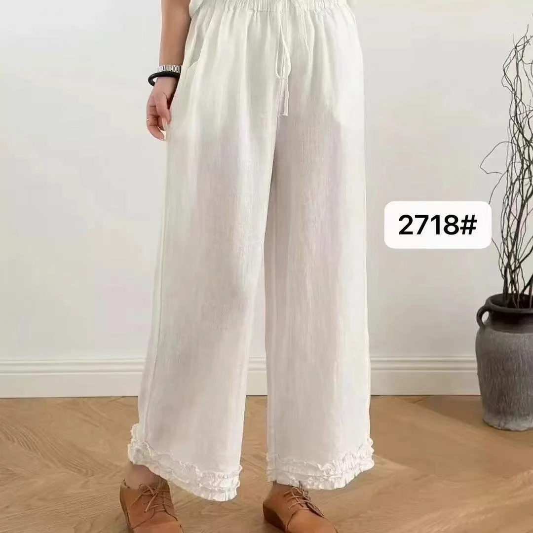 2718QDD9分阔腿裤