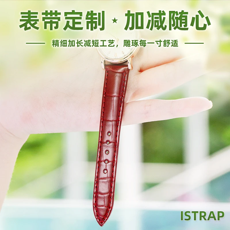 iStrap/爱时瑞手工真皮鳄鱼皮表带男士表带防水表带适配欧米茄等