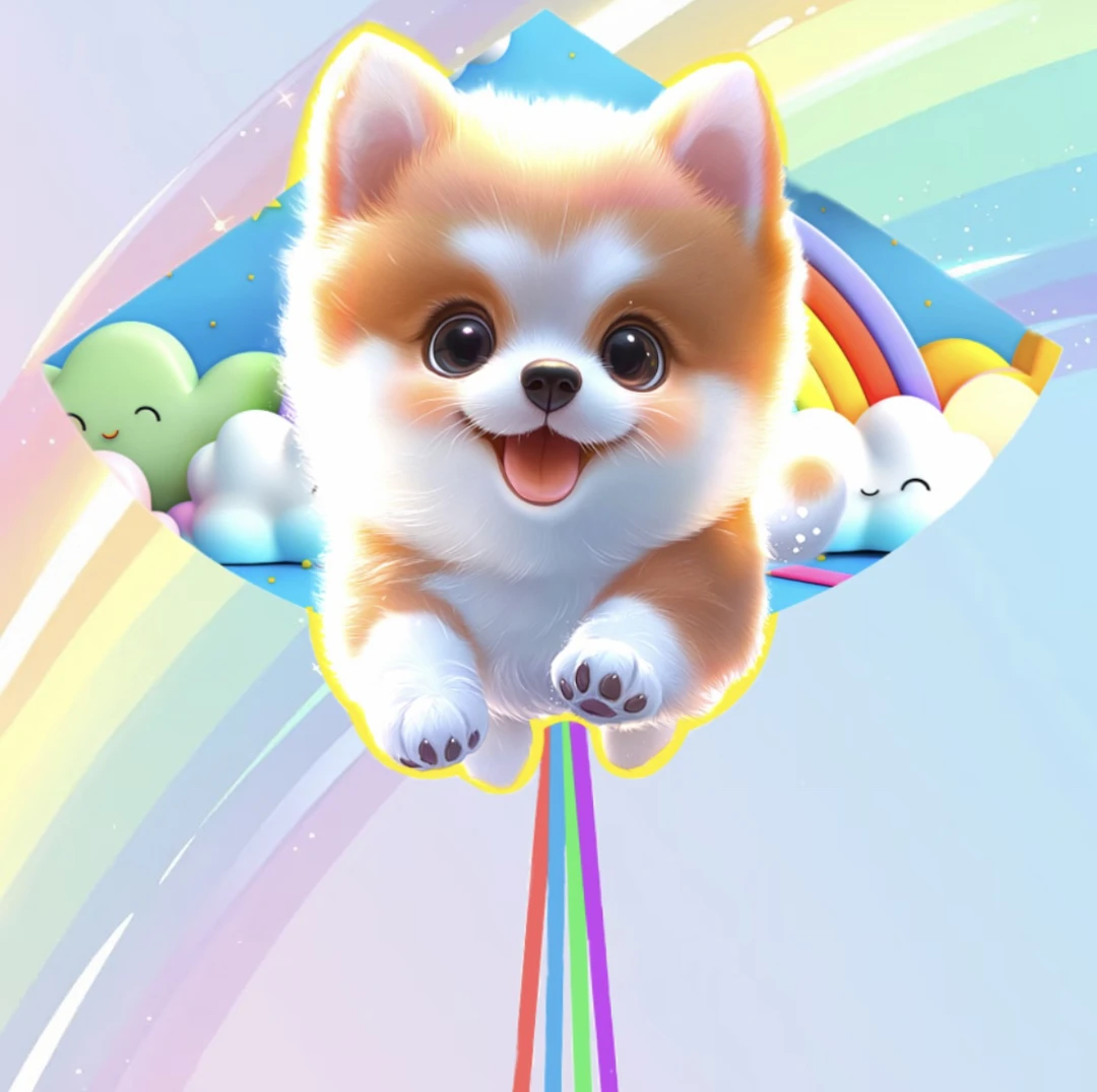 2025新款风筝潍坊萌宠柴犬微风易飞儿童大人专用