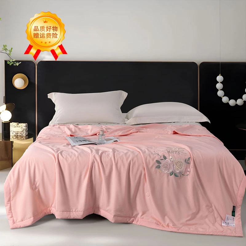 不老的爷爷JKS亲肤柔软舒适刺绣小香大牌风空调被zb夏凉被