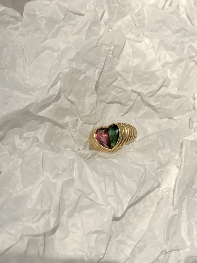 95新 BVLGARI/宝格丽 Bvlgari 宝格丽 爱心戒指/7280727