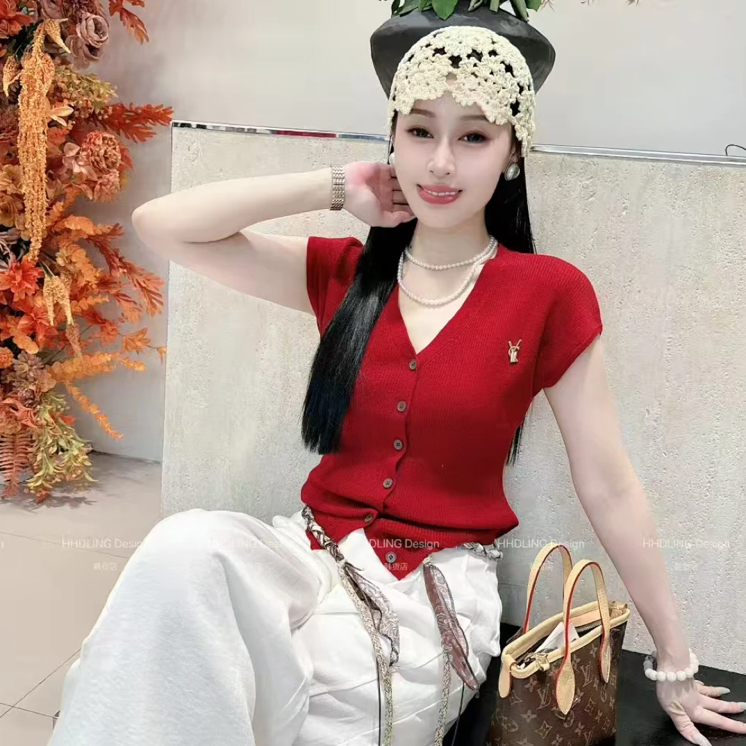NFM女驸马新款早秋时尚单品V领针织衫25141