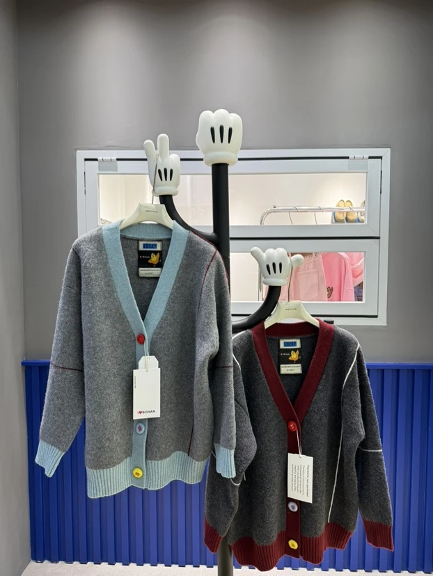 深圳BOHAN秀秀家2025早春新款#米奇毛衣开衫