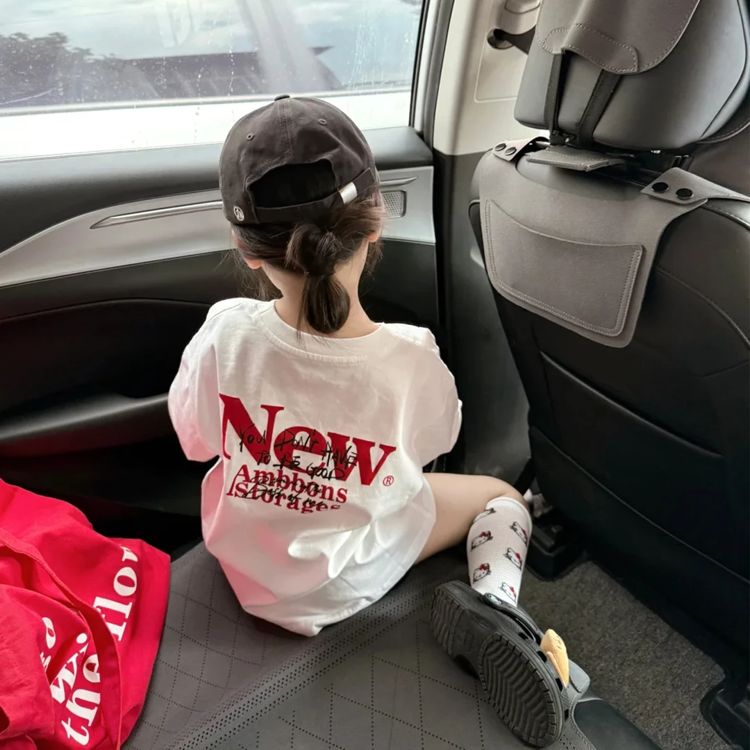 壹妈童装女童2025新款春秋超好看套装儿童小众潮牌字母上衣骑行裤