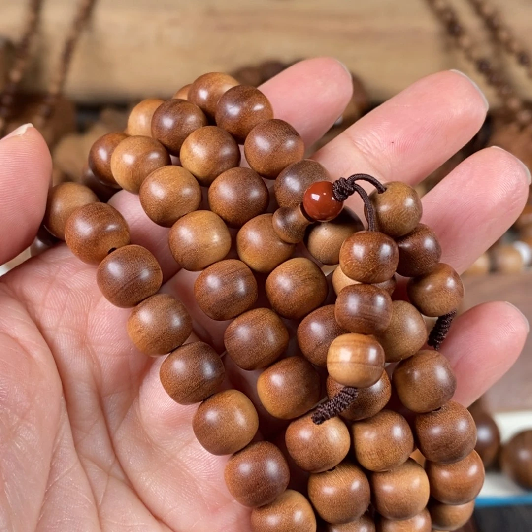 凡***爷手串/手链檀香木印度老山横纹黑肉沉水9*10*108