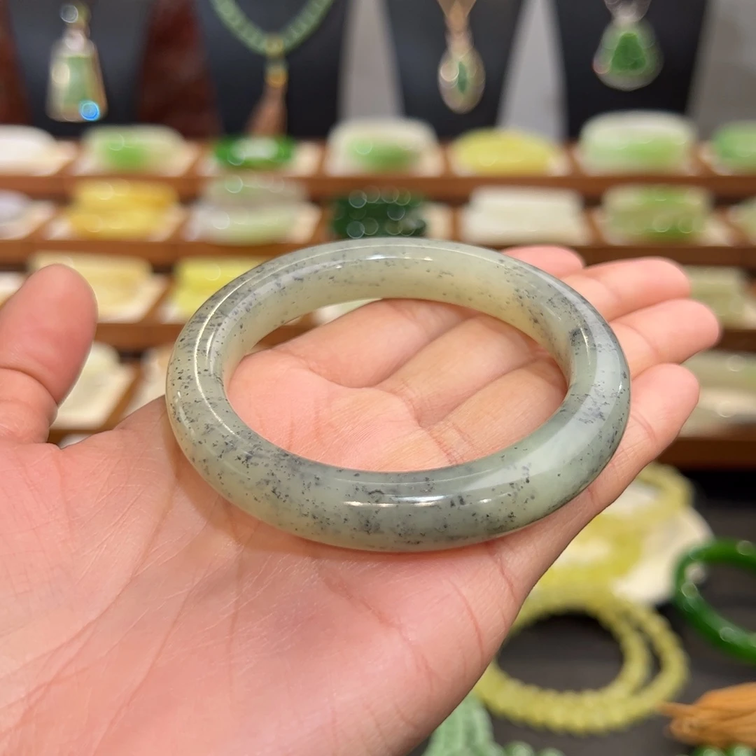 和田玉手镯未镶嵌新疆青花54