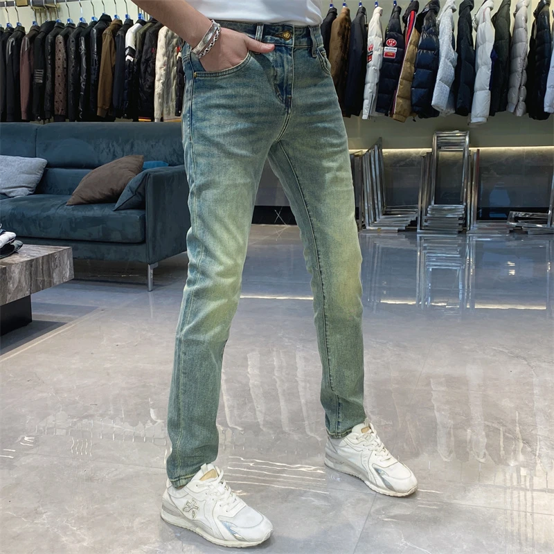 【也许家】新品男士夏季时尚简约小直筒欧货修身长裤子KK8721