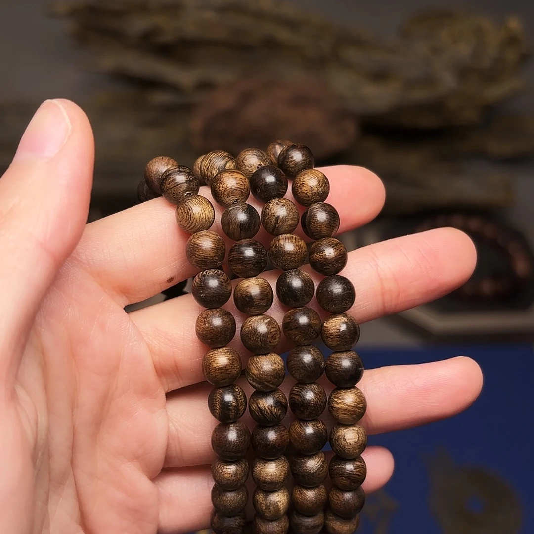 手串沉香越南芽庄白棋楠帝王瘤疤0.6×108