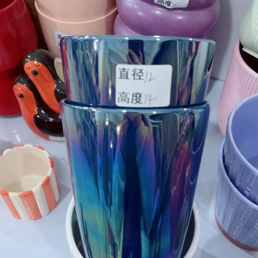 有孔，陶瓷花盆满10米包邮发货