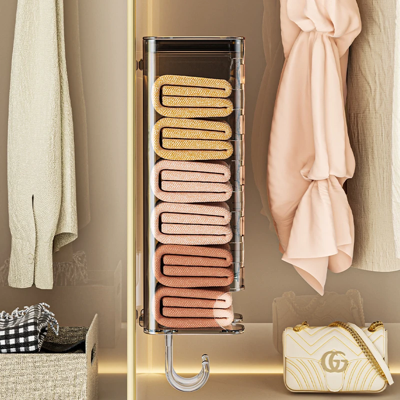 壁挂式免打孔抽屉式储物内衣收纳盒透明整理架家用置物大容量