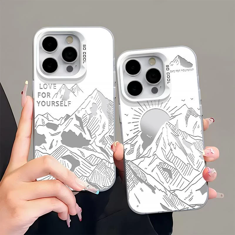 彩银日照金山适用于苹果15小米oppo华为vivo荣耀三星iPhone16一加