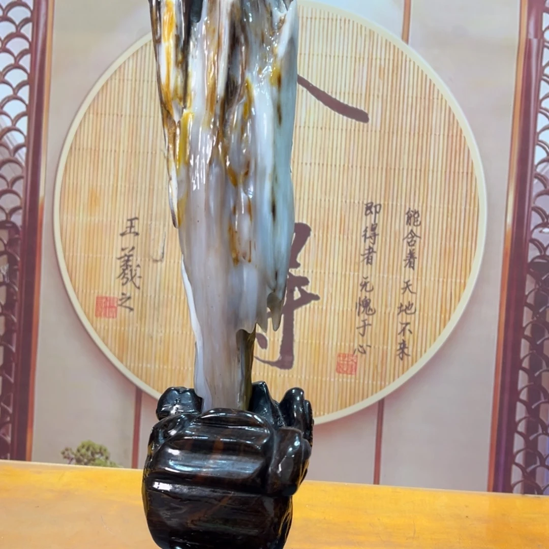 硅化玉（树化玉）未镶嵌摆件