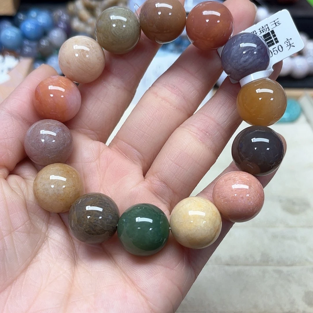 硅化珊瑚（珊瑚玉）手链未镶嵌355