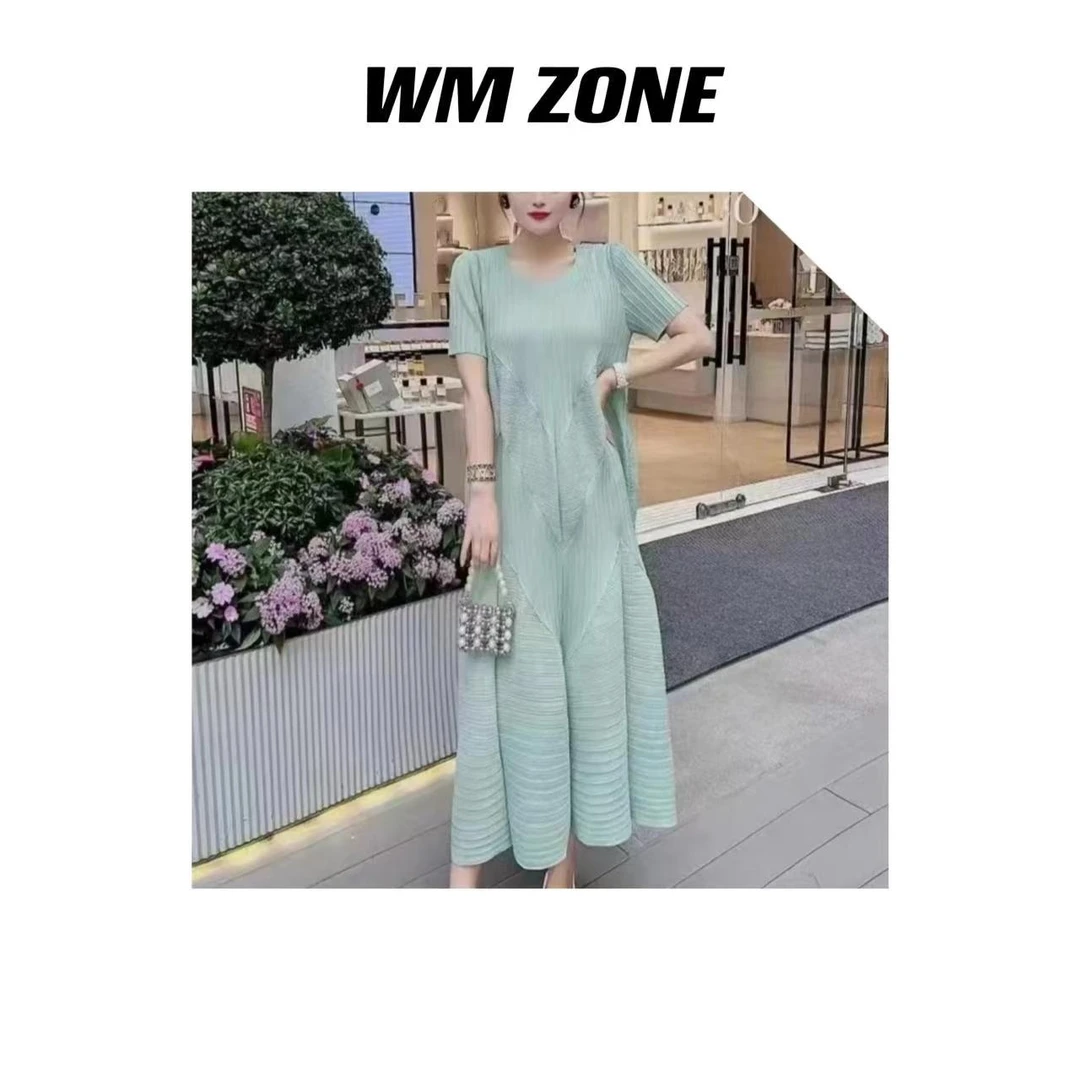 虎儿 4-2275 长款褶皱不规则连衣裙