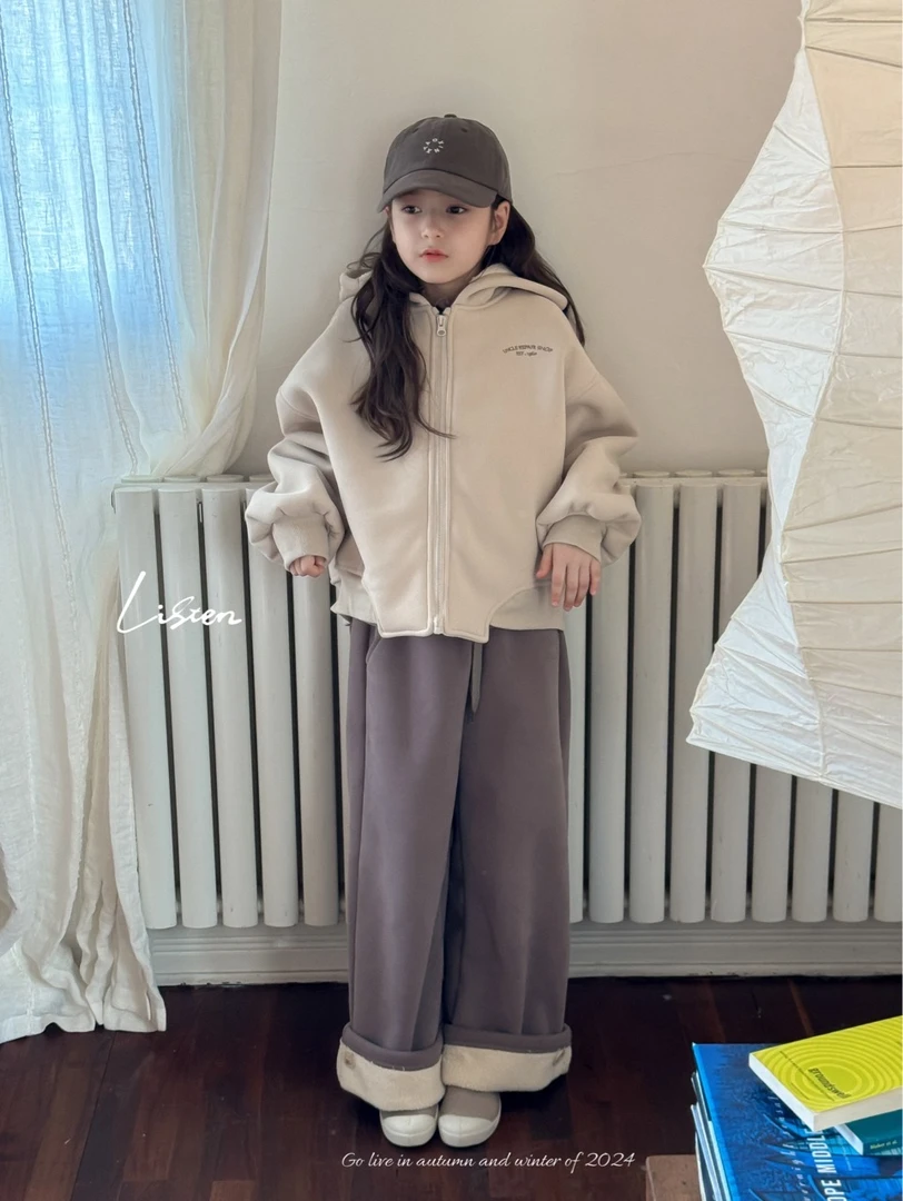 645018-LISTEN-韩版超暖翻毛钉扣卫裤