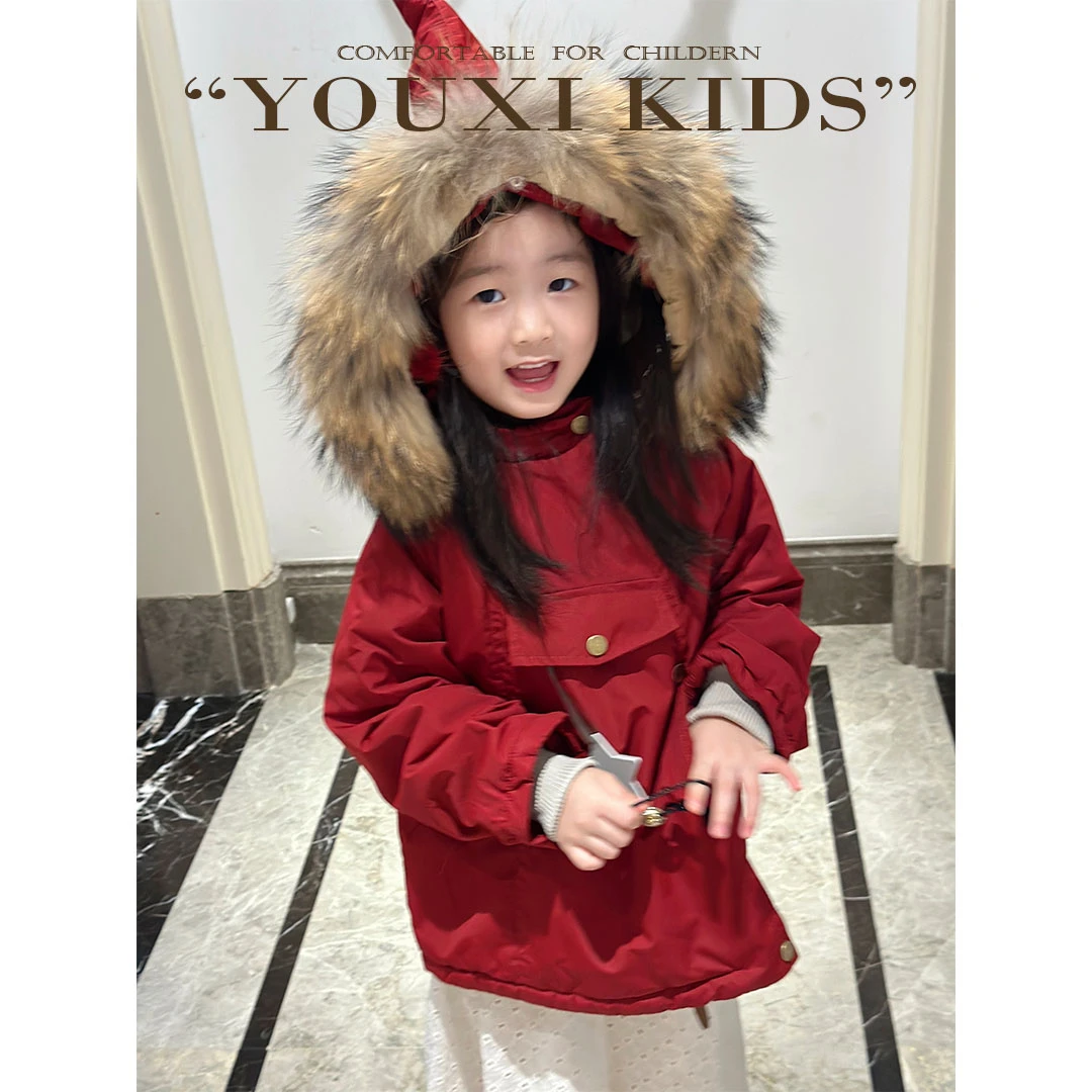 现飞飞家·魔法士棉服24新款三防风衣精灵帽大毛领保暖棉服 FF2266