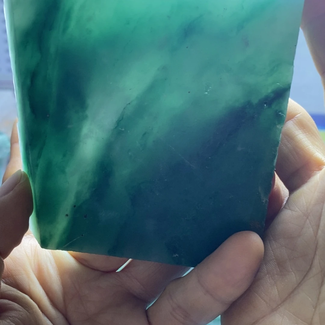 风***朗定制石英质玉（非洲翠）天然非州翠手镯