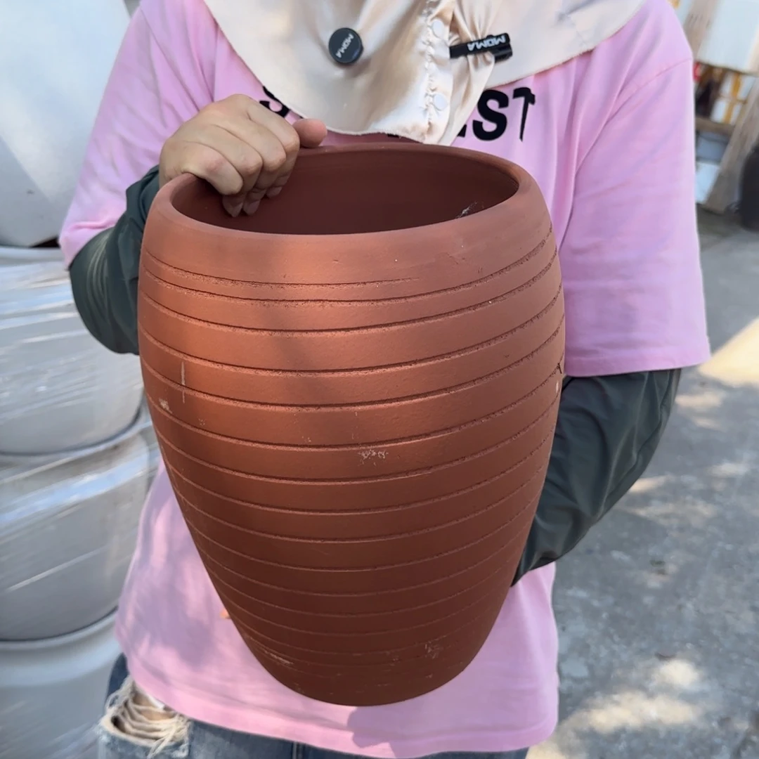 紫砂花盆口22高33宜兴紫砂