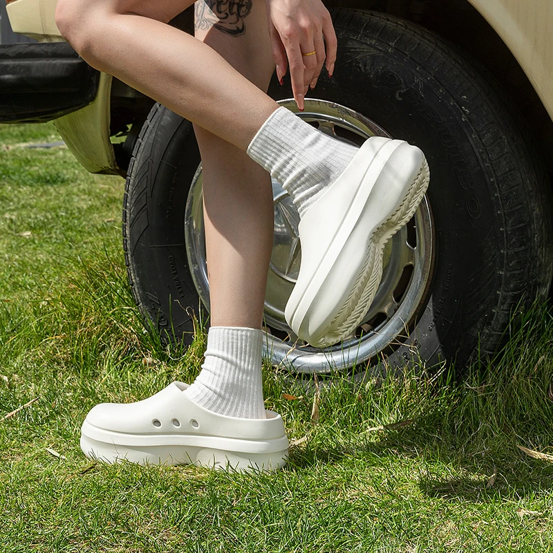 比物包头厨师鞋男女同款增高防水除臭防滑纯色外穿轻便夏季