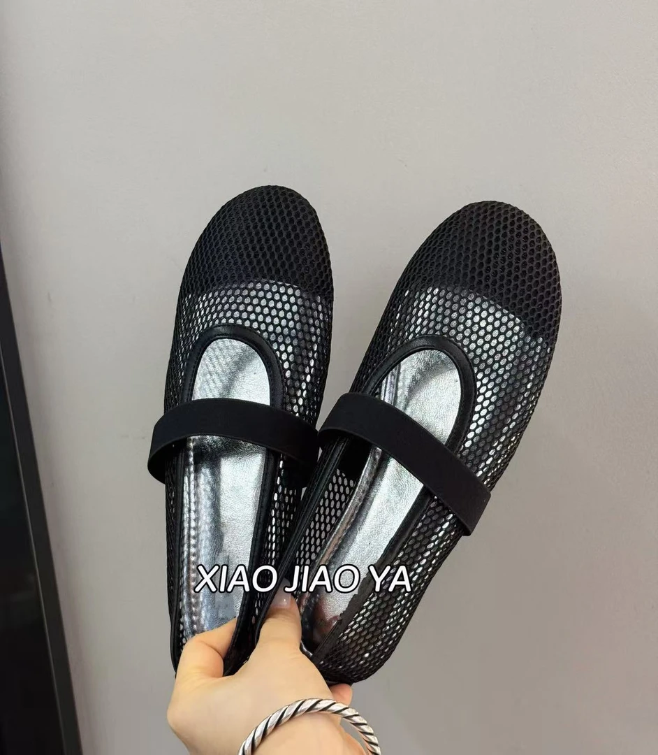 现现XIAOJIAOYA—【玛丽珍网鞋】“法式高级感平底玛丽珍单鞋