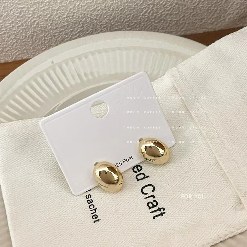 合金耳饰 925银针法式耳钉小灯泡既视感冷淡风气质