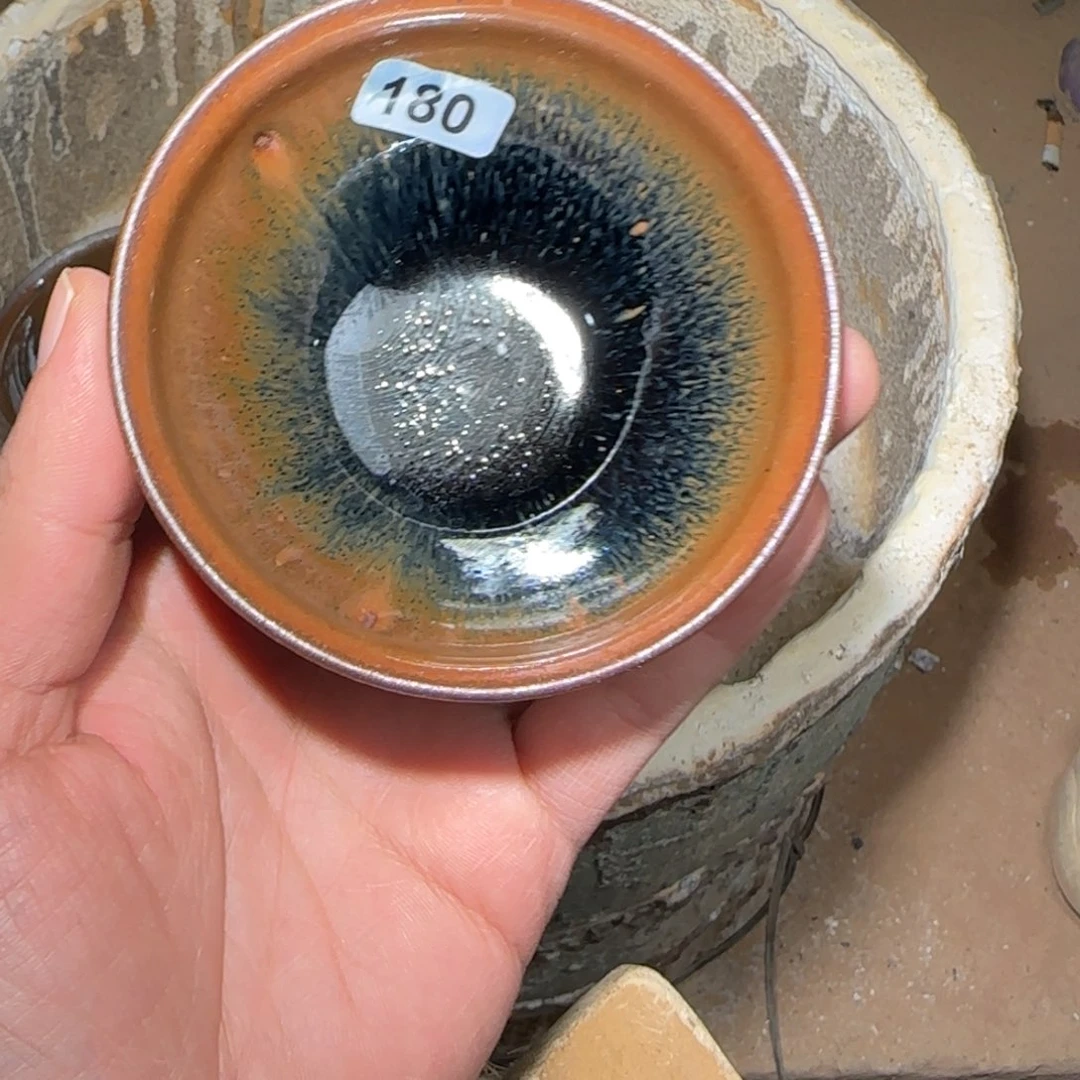 茶盏焦源柴烧自然还原180