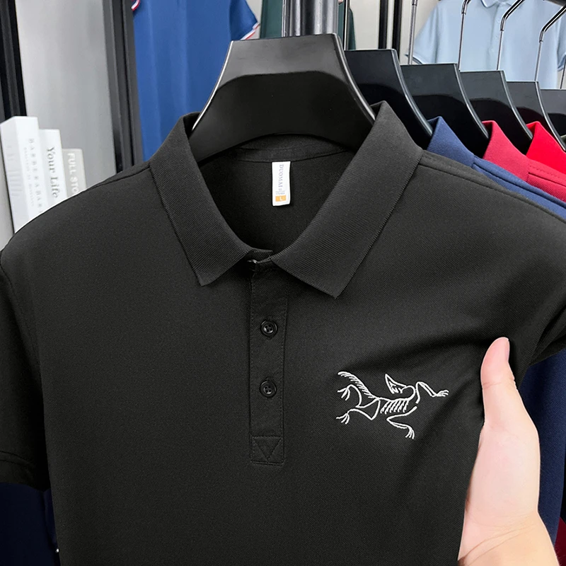 [折扣清仓]刺绣鸟Polo衫男透气商务上衣t恤翻领休闲T恤男士宽松