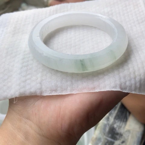 @***周未镶嵌手镯石英质玉（金丝玉）加工定制