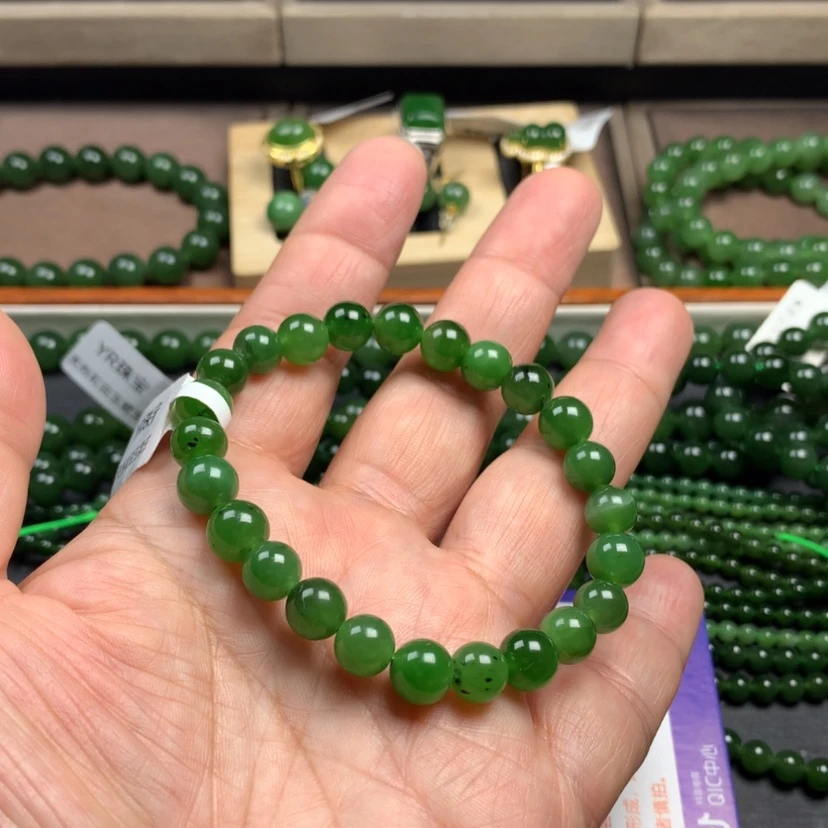 【闪购商品】和田玉（碧玉）手串未镶嵌8mm微瑕