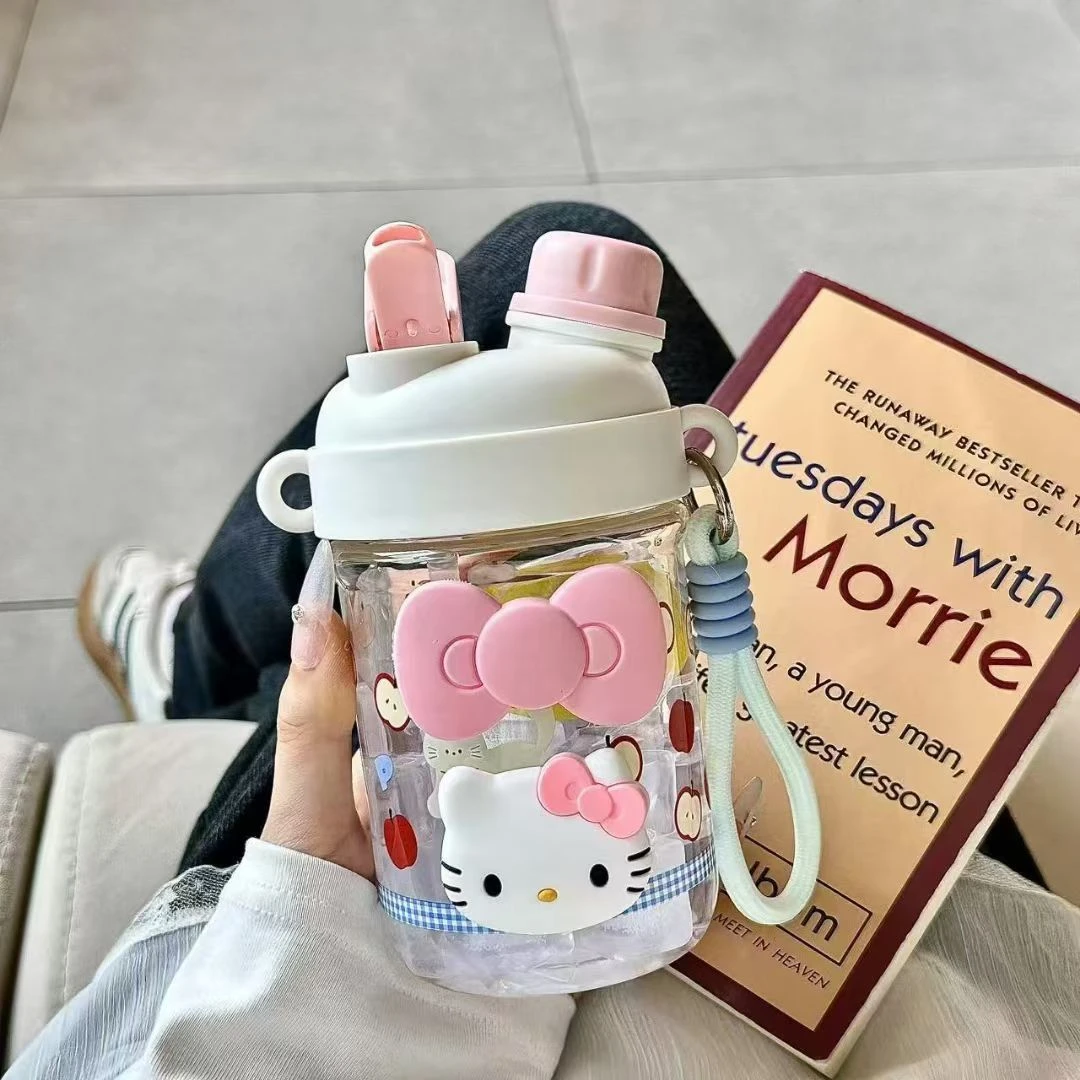 2025新款网红水杯女生高颜值双饮口吸管杯学生小巧便携塑料小杯子