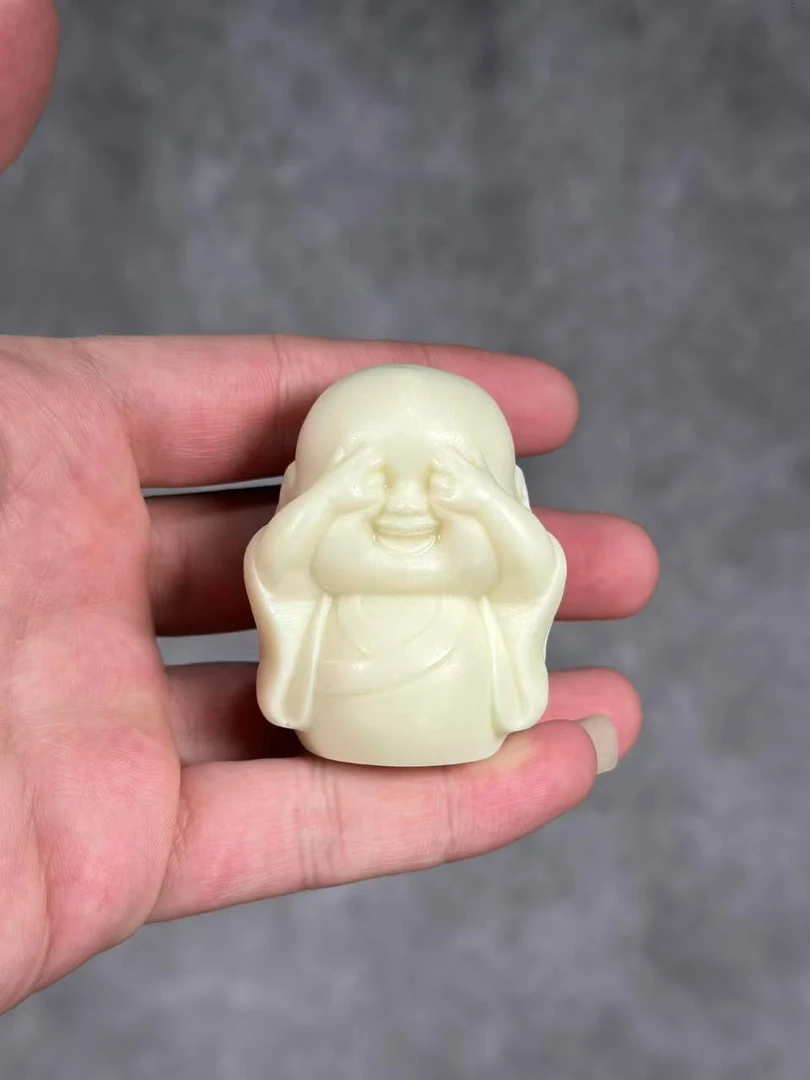 不看小佛茶宠摆件，象牙果，创意礼品
