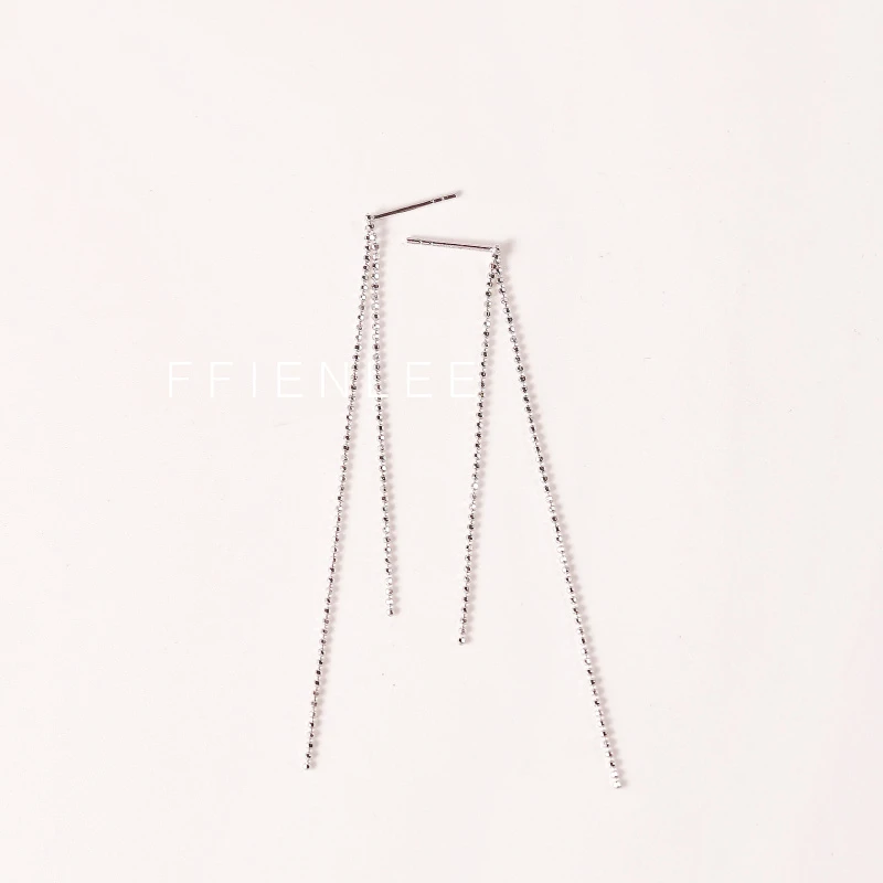 925银耳饰 <龙珠挂绿>意大利CNC工艺超闪银珠流苏耳饰高级气质