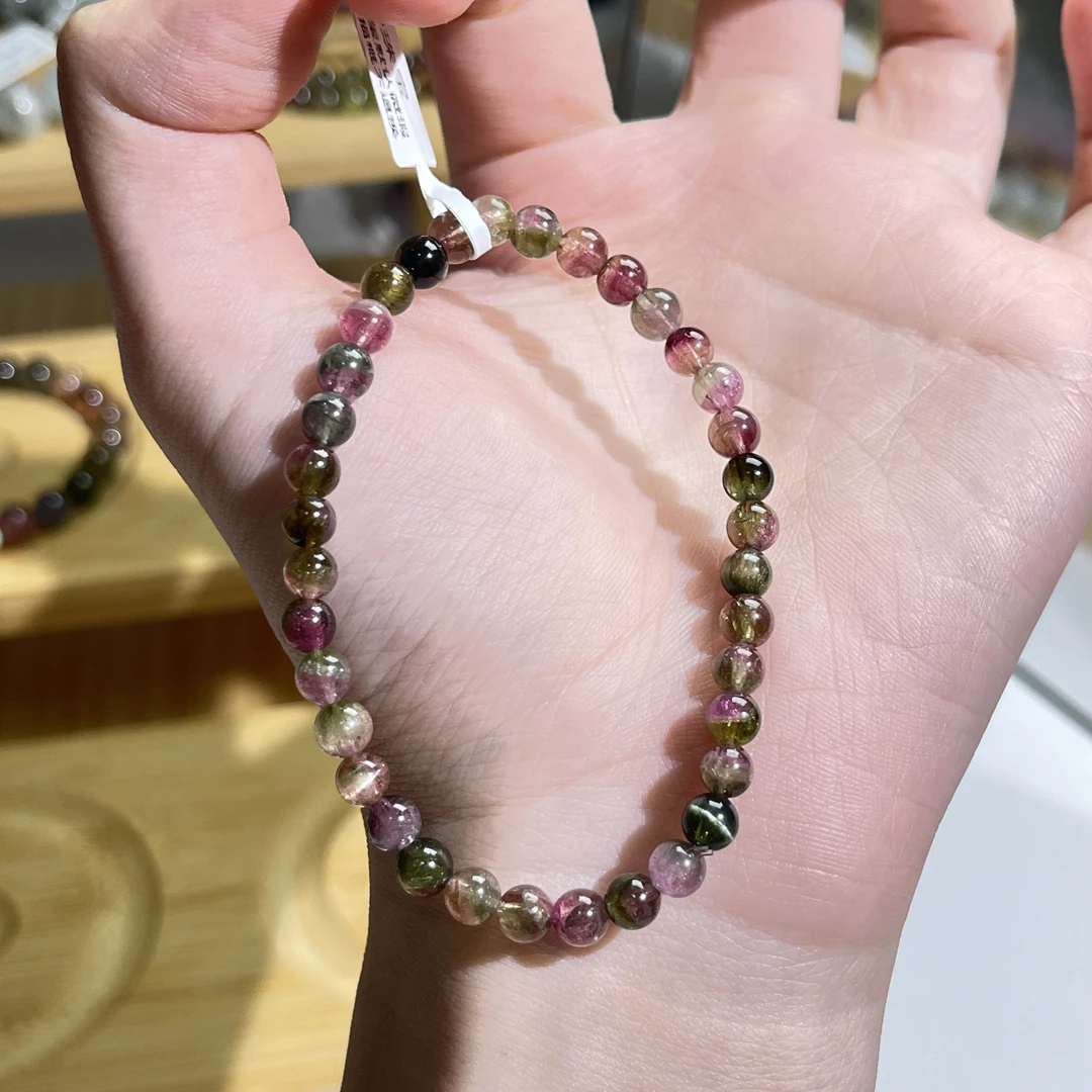 天然碧玺单圈手链西瓜碧5mm➕ 6mm＋多样性发一件