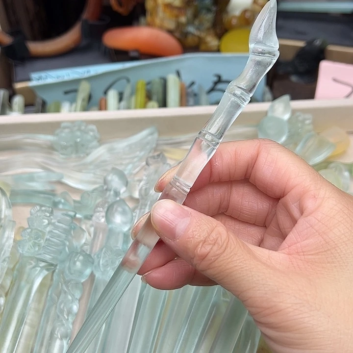 蛇纹石玉未镶嵌发簪