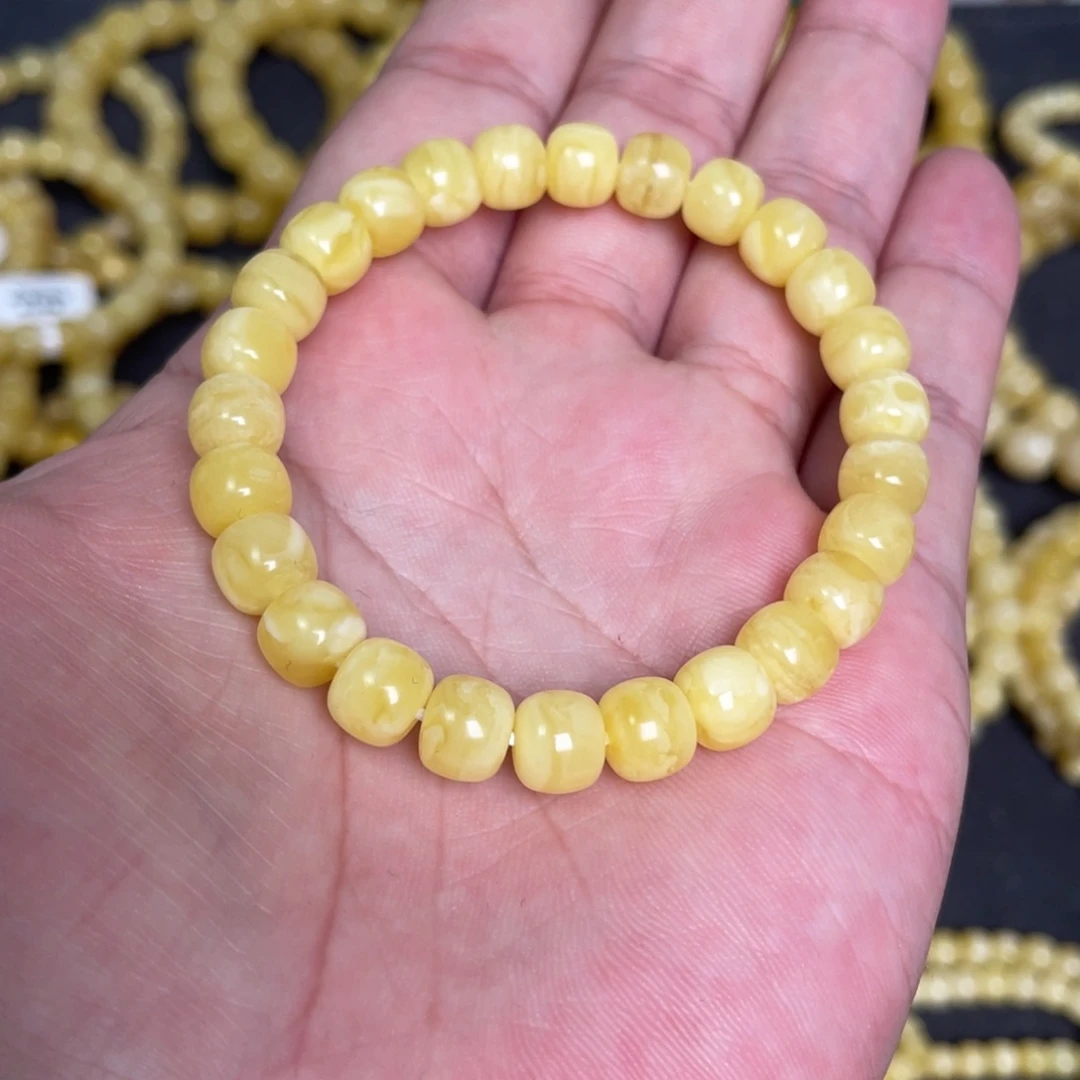 蜜蜡未镶嵌裸石蜜蜡手串8mm
