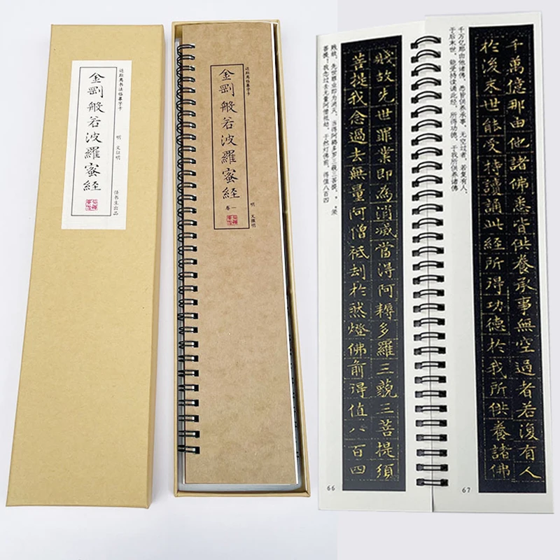 文徵明小楷：金刚般若波罗蜜经2册 文征明近距离字卡小楷书法字帖