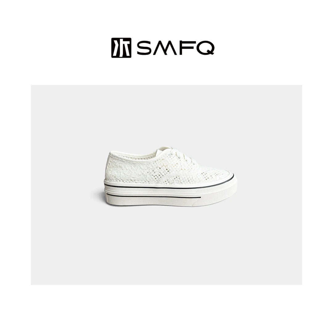 水木夫妻精致蕾丝双层网面系带休闲低帮运动鞋！SMGD0711