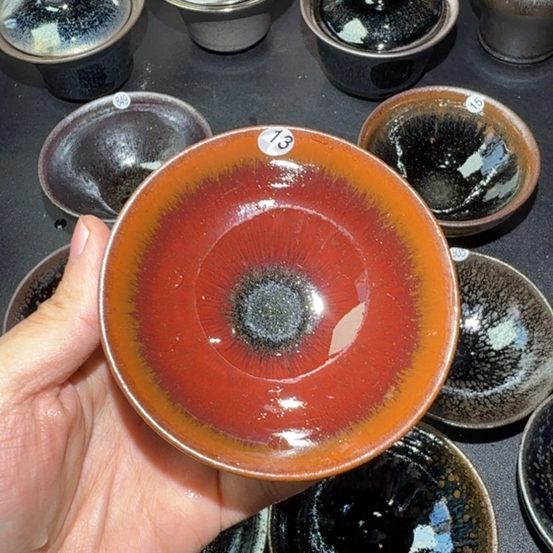 晨***！茶盏精品柴烧自烧自卖13