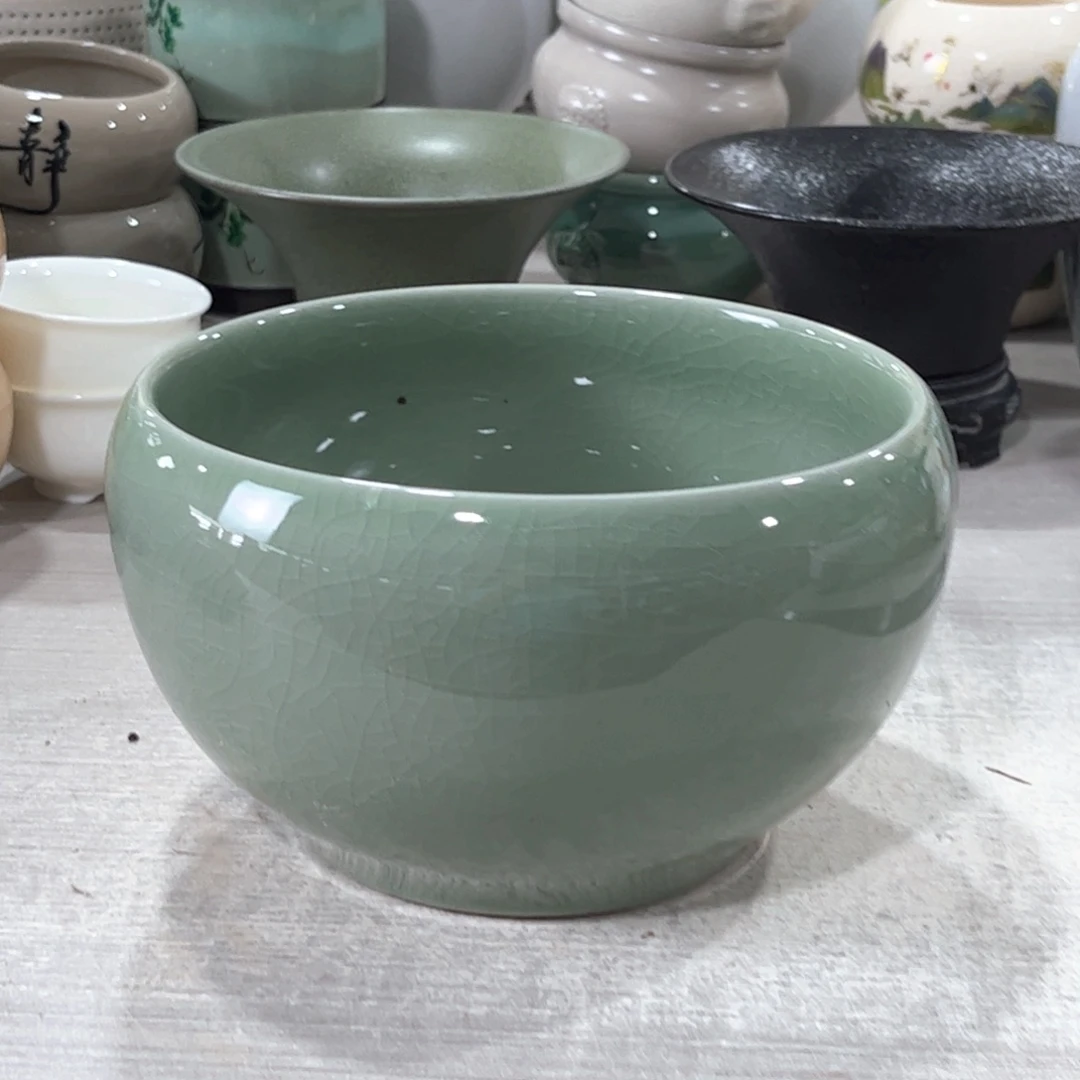 口径   17*11陶瓷绿植多肉微瑕花盆无孔