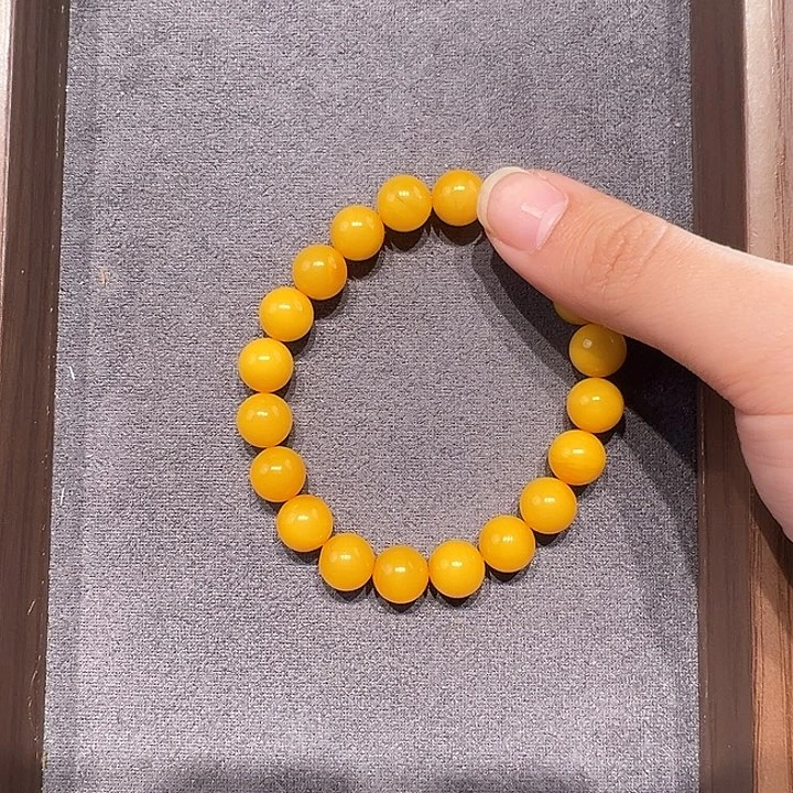 蜜蜡未镶嵌手串10.1mm蜜蜡手串